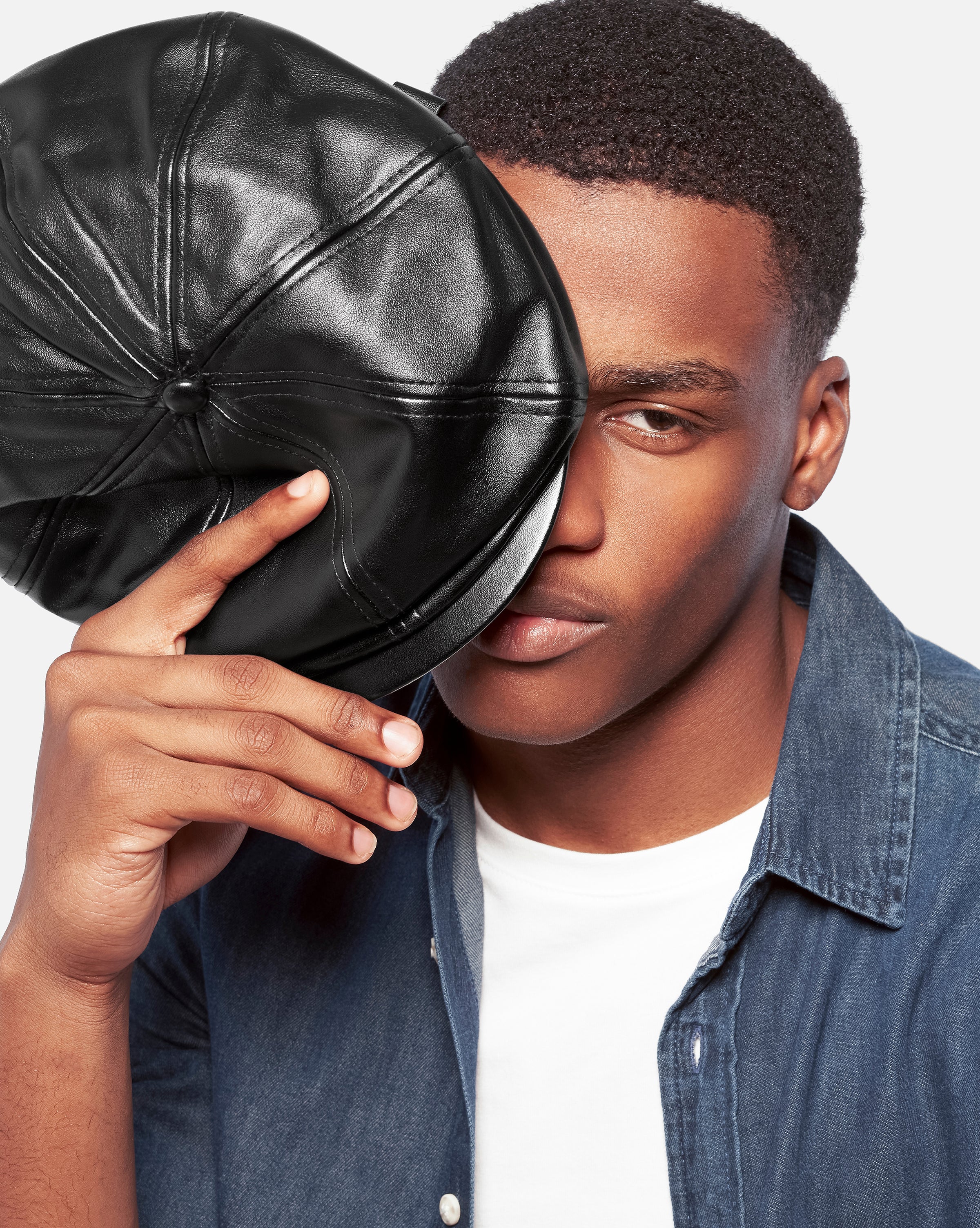 Faux Leather Cap - Image 2